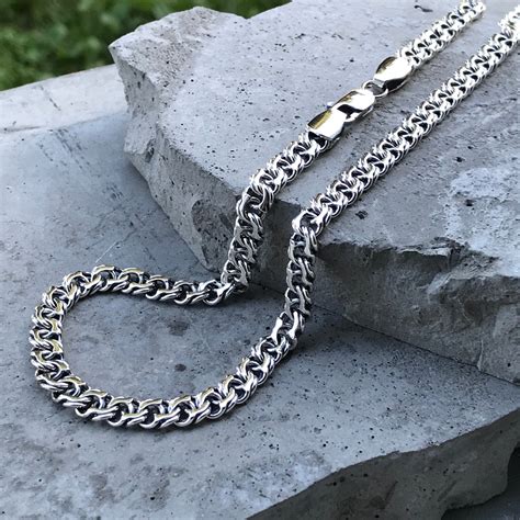 Männer Halskette Herren Silber Halskette Herren Sterling Etsy