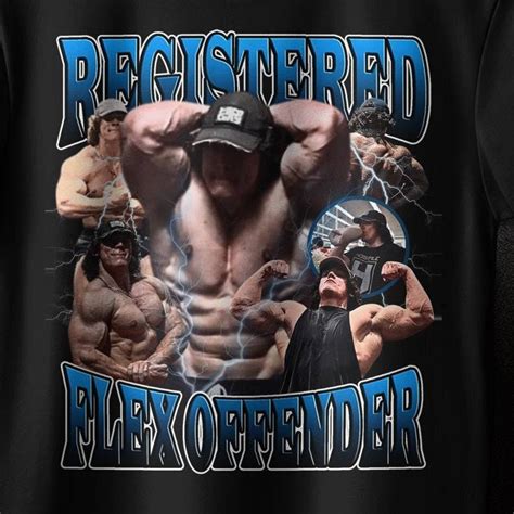 Everfind Sam Sulek Funny Gym Shirt Registered Flex Offender Gym Bro