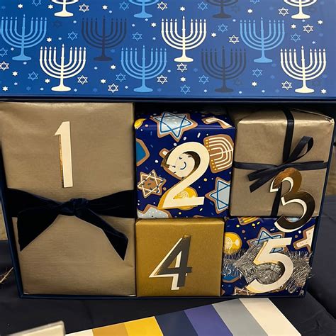 Deluxe Eight Nights Eight Lights Hanukkah Countdown Calendar Abby Basket Case