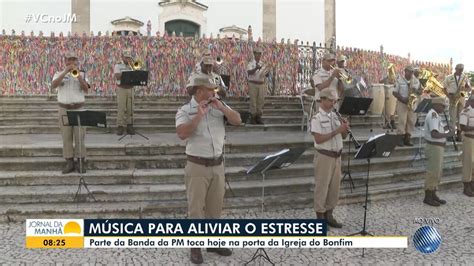 Colina Sagrada Vazia Banda Da PM Toca O Hino Ao Senhor Do Bonfim