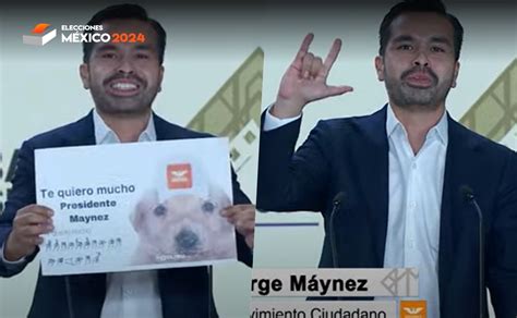 Jorge Álvaréz Máynez se presenta con meme Te quiero mucho Presidente