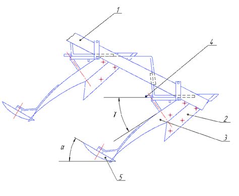 Additional disc bodies on the plow: 1-the main beam of the plow ...