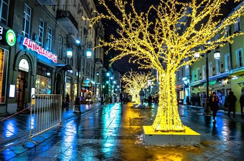 Free Picture Downtown Street Lights City Street Lamps