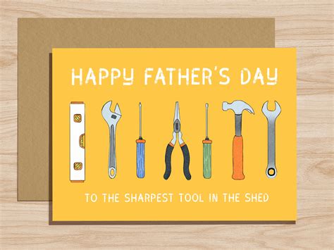 Fathers Day Card Handyman Fathers Day Card Tools Etsy