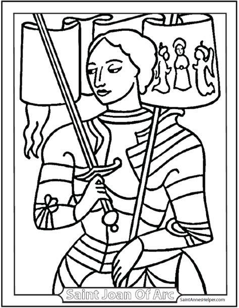 Saint Joan of Arc Coloring Page