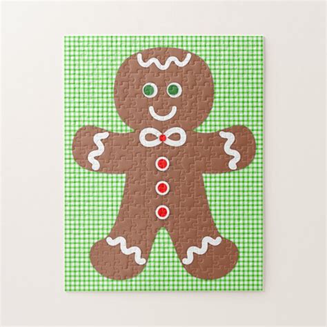 Gingerbread Holiday Boy Jigsaw Puzzle | Zazzle.com