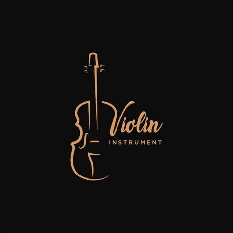 Premium Vector Violin Viola Fiddle Cello Instrument Gold Logo Design