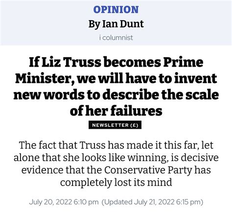 If Liz Truss Becomes Prime Minister We Will Have To Invent New Words