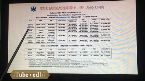 Syarat Dan Biaya Pendaftaran Stie Mahardhika Surabaya Referensi Edhi Youtube