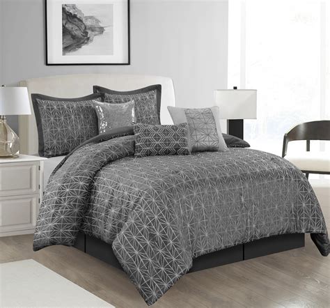 7 Piece Jacquard Comforter Set King Size Jacquard Comforter Set