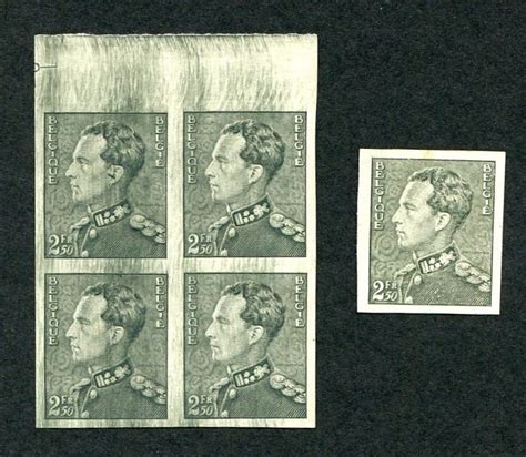 Belgien Poortman Fr Olive Imperforate In Block Catawiki