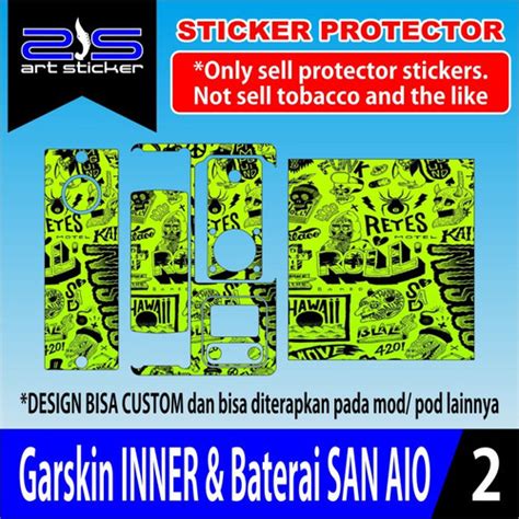 Jual SKIN Sticker Garskin INNER Baterai San AIO Green GREEN Kota