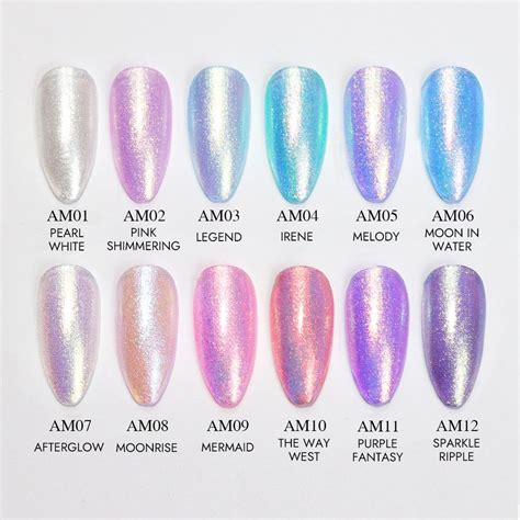 Aurora Mermaid Gel Polish Am09 Mermaid In 2024 Mermaid Nails Nail Colors Chrome Nails Designs