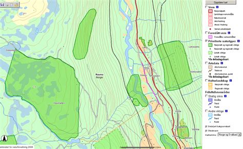 Figur Vermedalen Naturreservat Til Venstre Og Omr Der Registrert