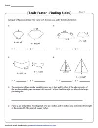 Area And Perimeter Of Similar Figures Scale Factor Worksheets