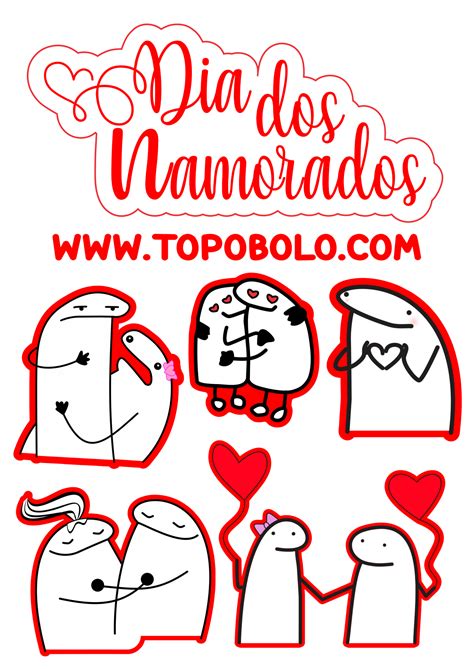 Dia Dos Namorados Topo E Bolo Para Imprimir Flork Of Cows Png