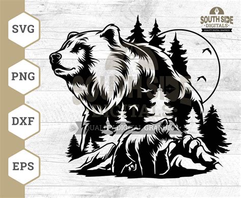 Grizzly Mountain Bear Svg Masterbundles