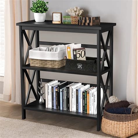 Ifanny 3 Tier Bookshelf Wood Etagere Bookcase With Open Shelves