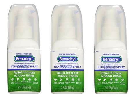 Benadryl Extra Strength Antihistamine Itch Relief Spray 2 Oz Pack Of