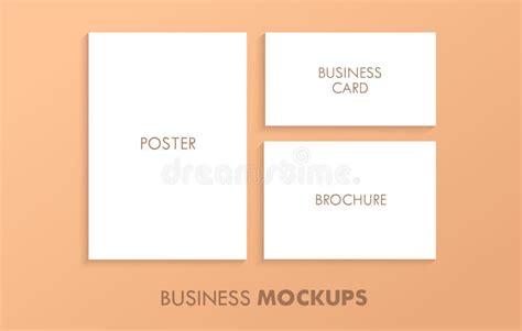 Business Card Poster Brochure Blank Mockup Branding Presentation