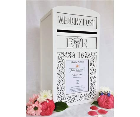 Large Personalised Royal Mail Wedding Card Post Box Locking Etsy Uk