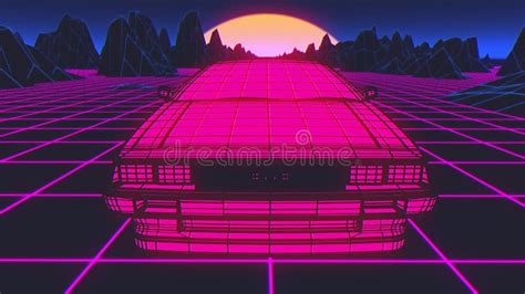 S Retro Futuristic Sci Fi Seamless Loop Vj Landscape With Vintage