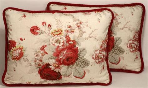 Set of 2 Red Floral Throw Pillow Covers 2 14 X | Etsy | Floral throw ...