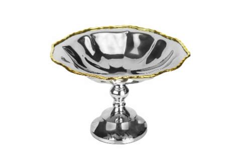 Centerpiece Footed Bowl with Gold Border, 9.25"D x 7"H - Kroger