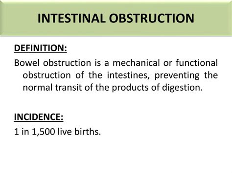 Intestinal obstruction | PPT