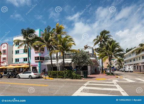 Art Deco Historic District In Miami Beach South Beach Florida United