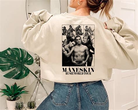 Maneskin Rock Band Png Vintage Maneskin Rush Maneskin World Tour Tee