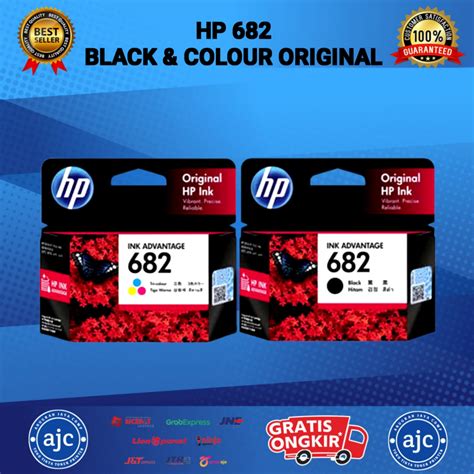 Jual Tinta Hp 682 Black Color Original Ink Cartridge Shopee Indonesia