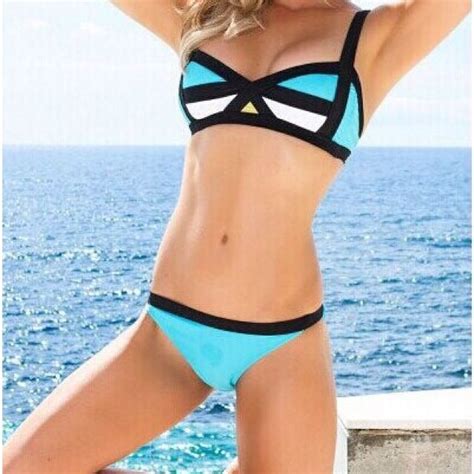 Light Blue Triangl Inspired Bikini Women S Fashion Swimwear Bikinis