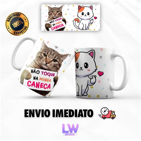 Caneca Personalizada Gatinho Não Toque na Minha Caneca Elo7