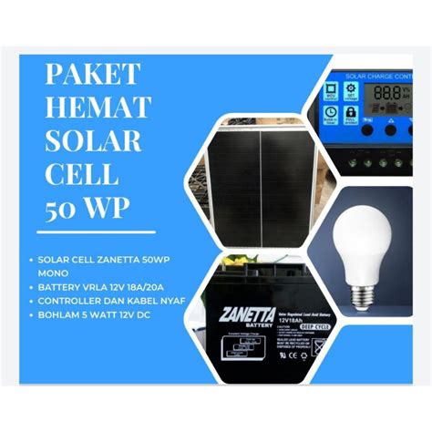 Jual Solusi Lampu Padam Paket Hemat Solar Panel Surya Wp Aki V