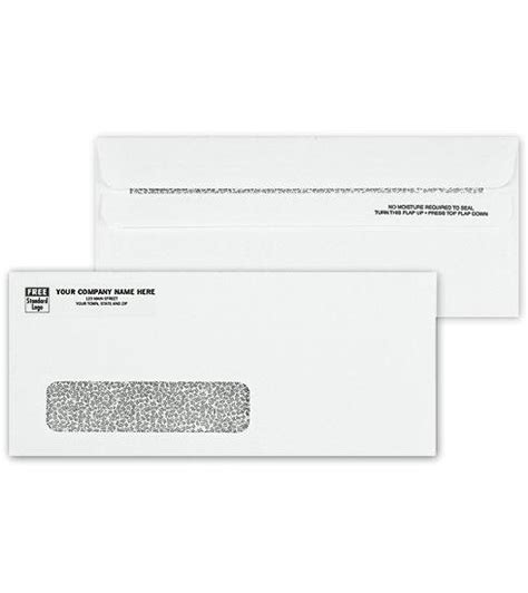 Custom Printed No 10 Window Envelopes Security Tint Self Seal