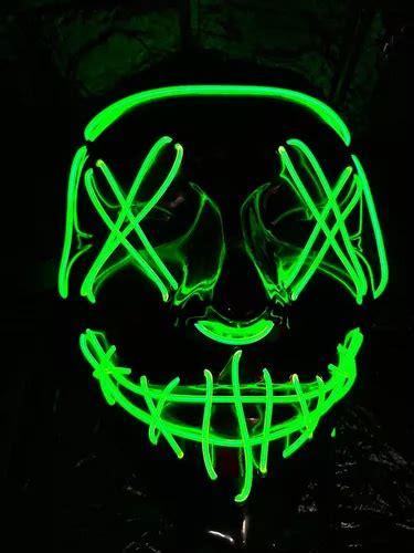 M Scara Led Neon Carnival Cosplay Fantasy Para Adultos Terror Color