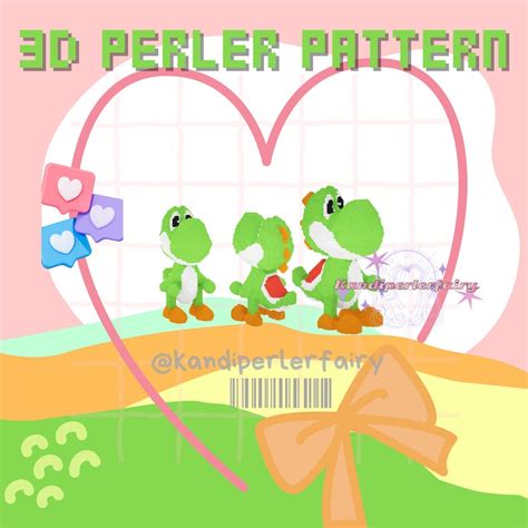 Instant Download 3d Perler Beads Pattern To Build This Cute Green