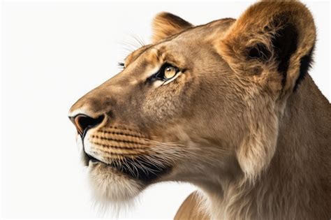 Fechamento Do Perfil Rugido De Uma Leoa Panthera Leo De Anos Em Um