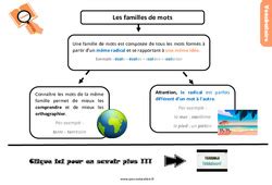 Leçon trace écrite cours Familles de mots CM2 pdf gratuit à imprimer