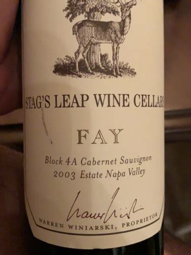 Stag S Leap Wine Cellars Fay Block A Cabernet Sauvignon Vivino Australia