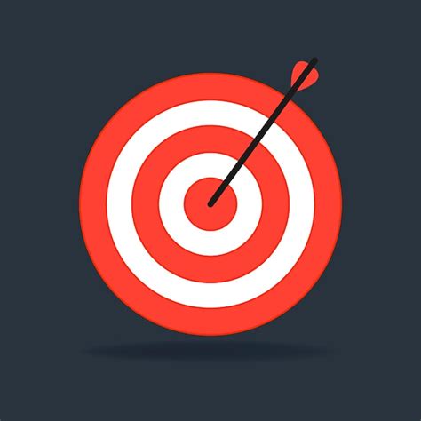 Premium Vector Target Focus Icon On Background Business Marketing