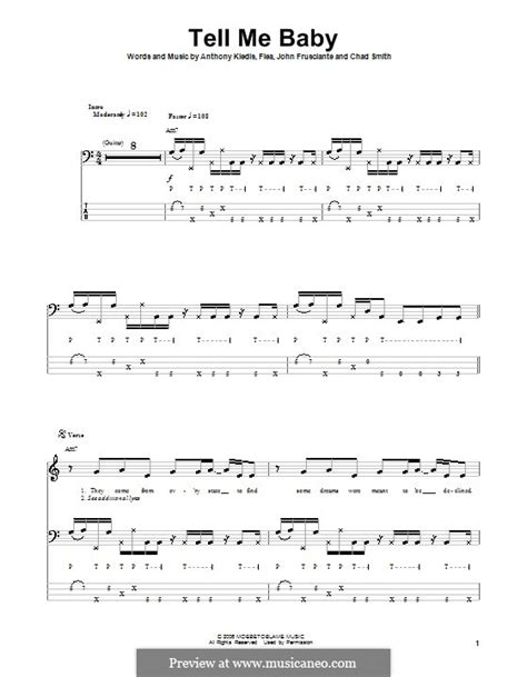 Tell Me Baby Red Hot Chili Peppers Von Flea A Kiedis C Smith J Frusciante Auf Musicaneo