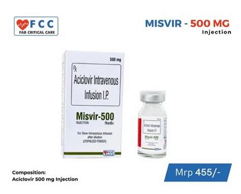 Aciclovir Intravenous Infusion Ip Mg Packaging Size Single Vial