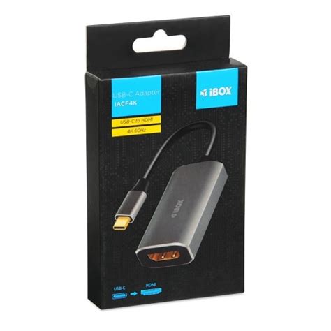 iBox Μετατροπέας USB C male σε HDMI female Ασημί IACF4K