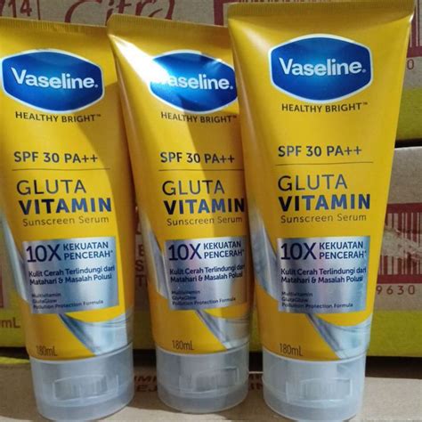 Jual Vaseline Healthy Bright GLUTA VITAMIN SUNSCREEN SERUM SPF 30 PA