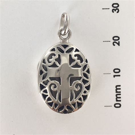 Oval Locket Cross