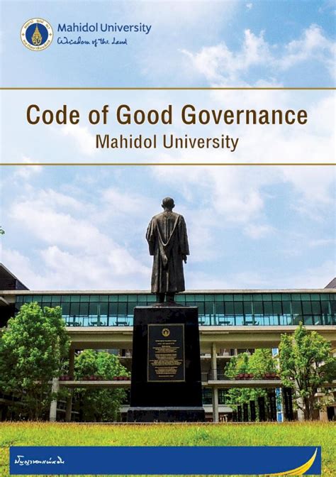 PDF Code Of Good Governance Mahidol Ac Th Code Of Good Governance