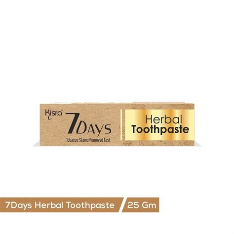 Kisra 7Days Herbal Toothpaste, Cavity Protection, Tartar Control, Gum ...