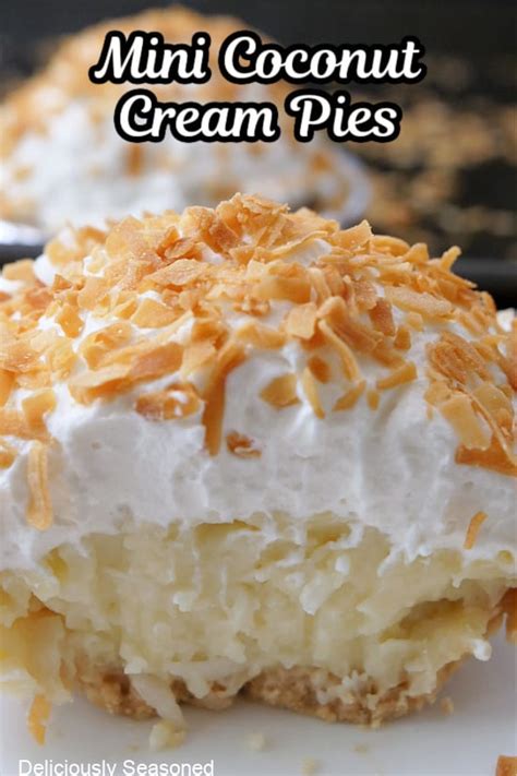 Mini Coconut Cream Pies Deliciously Seasoned